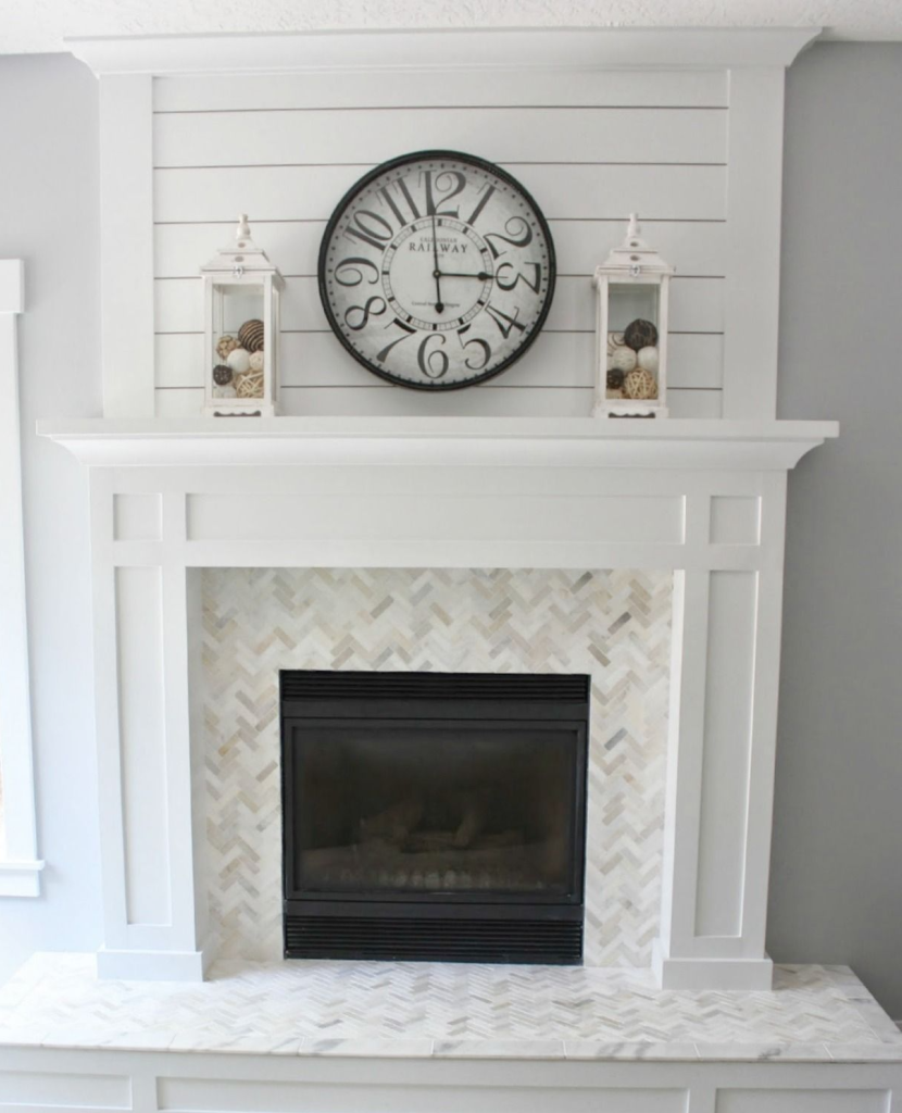 Modern White Fireplace
