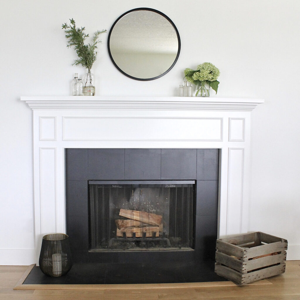 Painted Black Fireplace