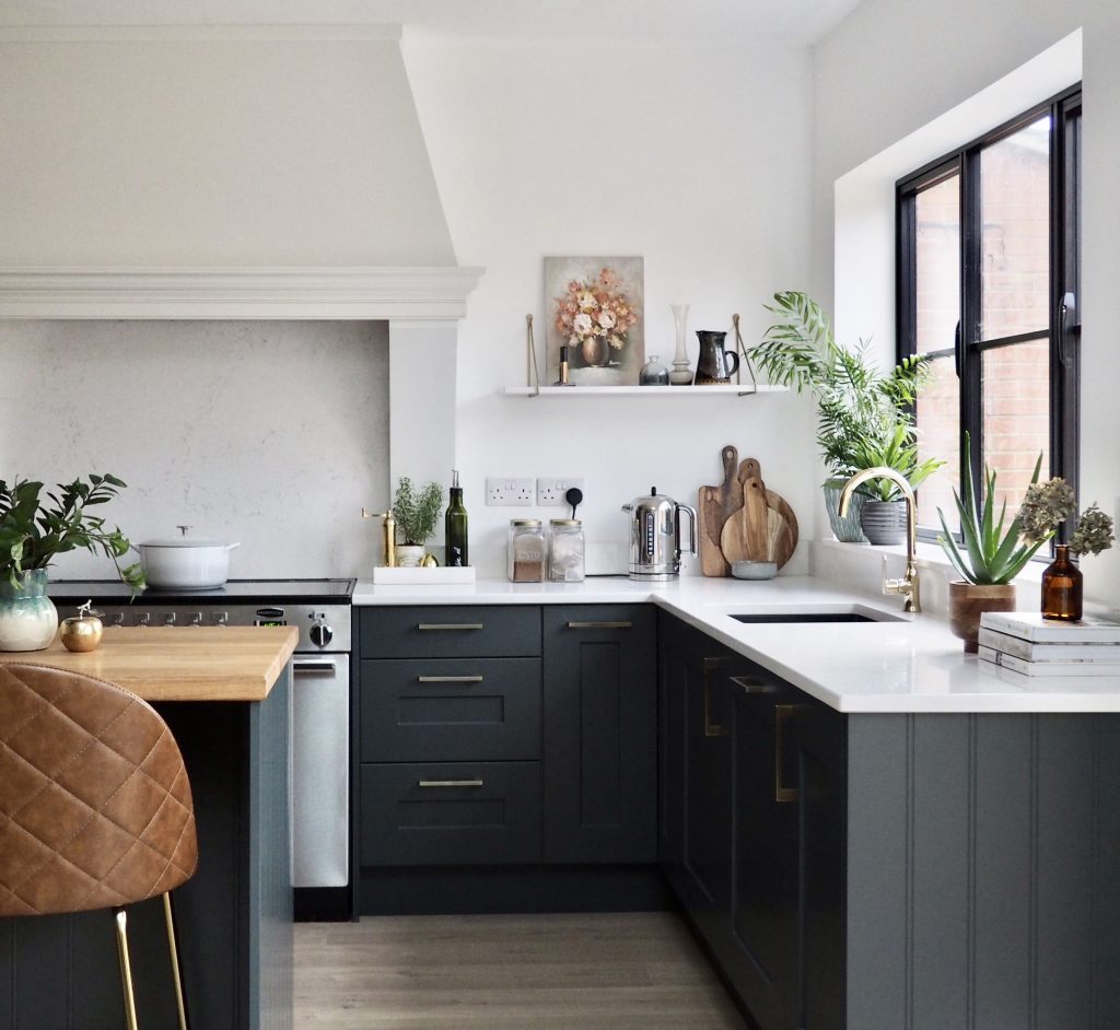 Spring Kitchen with Black Accents