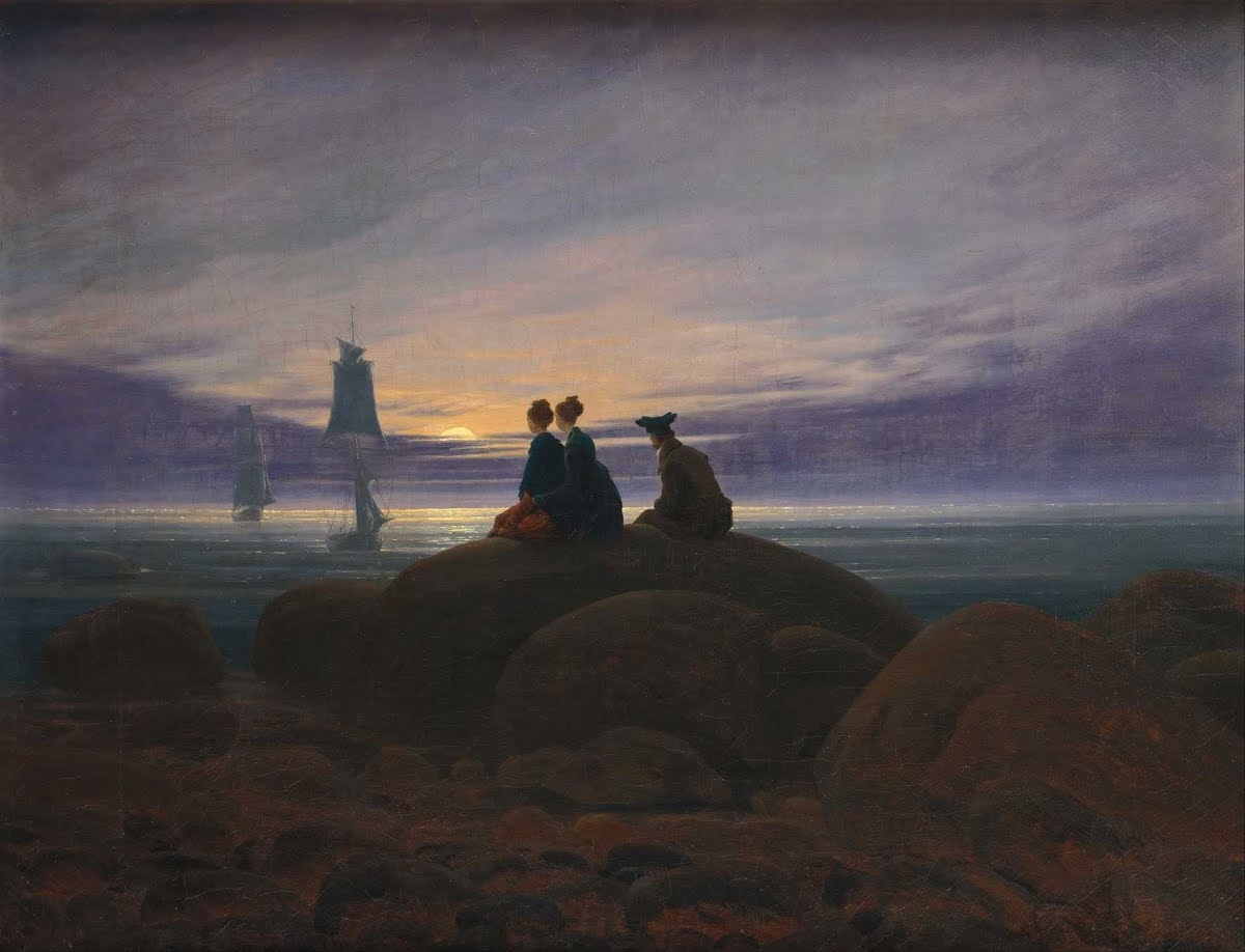 Moonrise over the Sea by Caspar David Friedrich, 1822