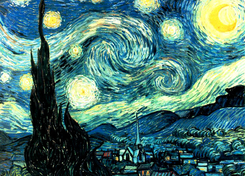 The Starry Night by Vincent Van Gogh, 1889
