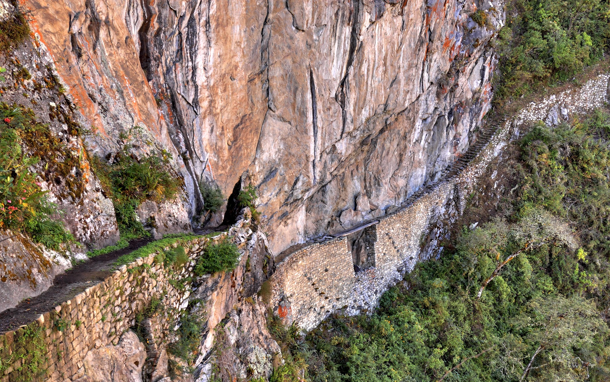 Inca Bridge, Machu Picchu, Peru