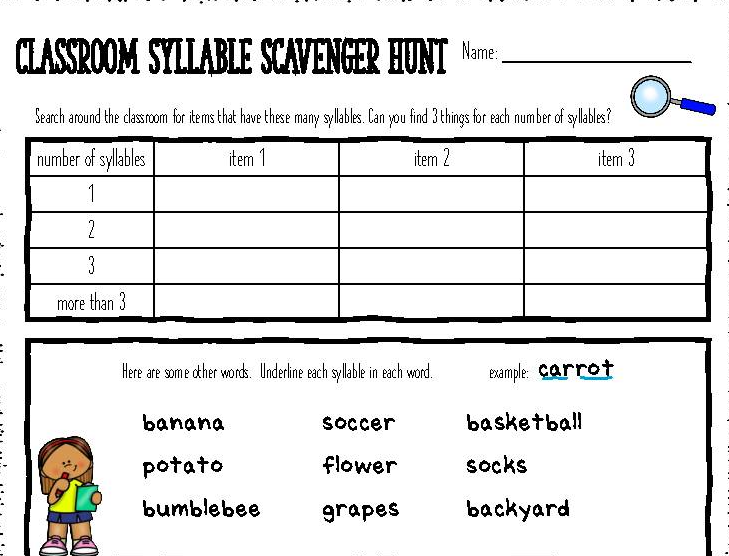 Syllable Bean Bag Toss