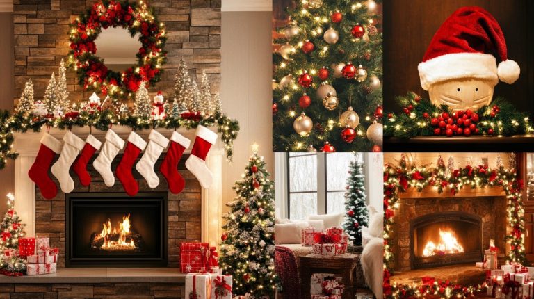 60 Charming Farmhouse Christmas Mantel Decor Ideas