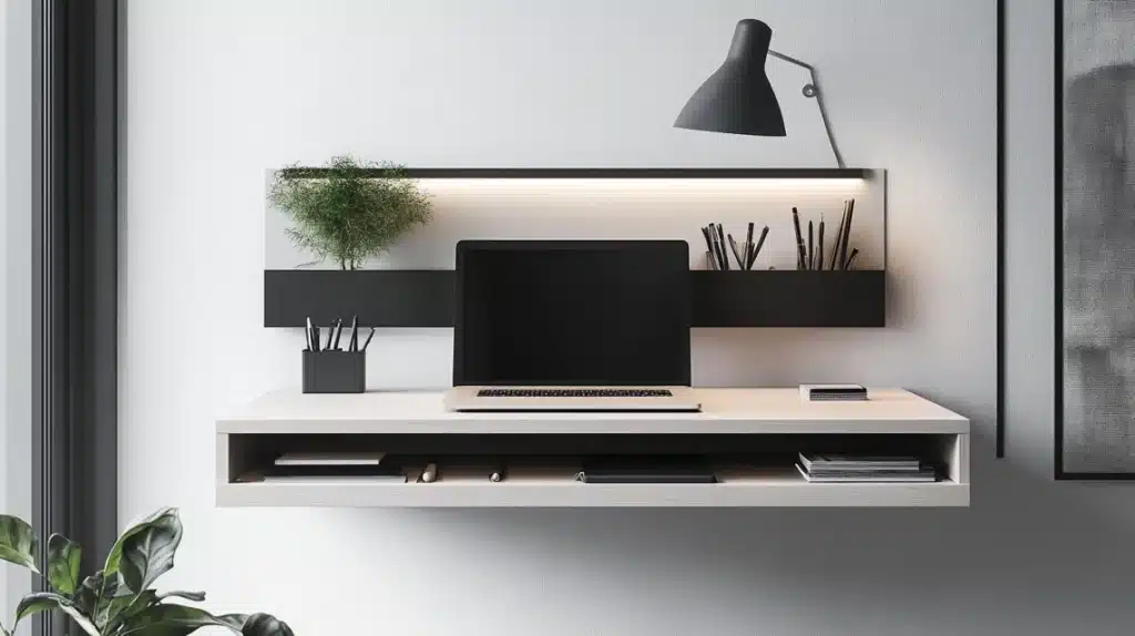 Floating Desk with Hidden Storage