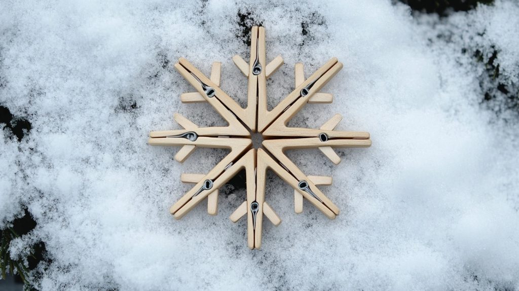 How Many Clothespins are Needed for Each Snowflake?