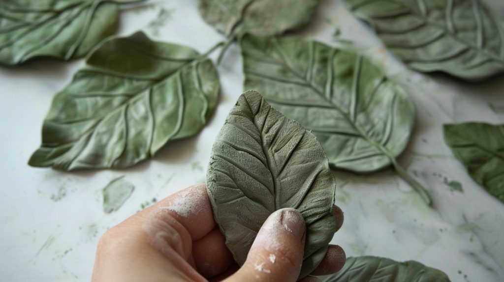 Making Beautiful Air-Dried Clay Leaves