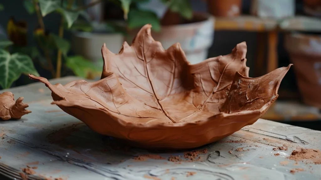 Making a Clay Leaf Bowl with Air Dry Clay