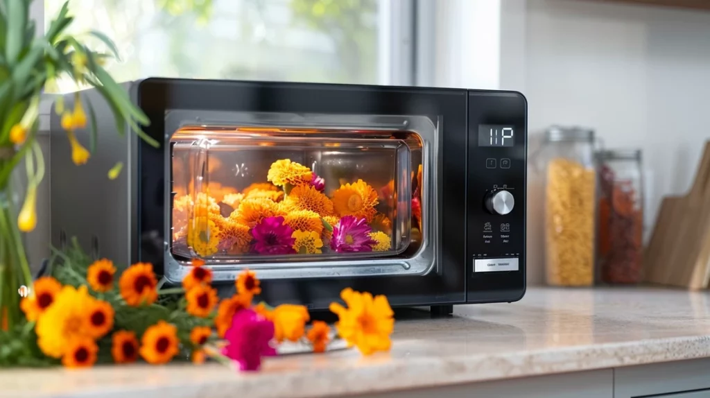 Microwave Flower Pressing