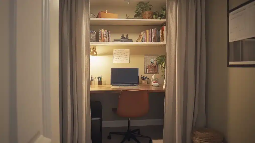 Open Closet Office Conversion