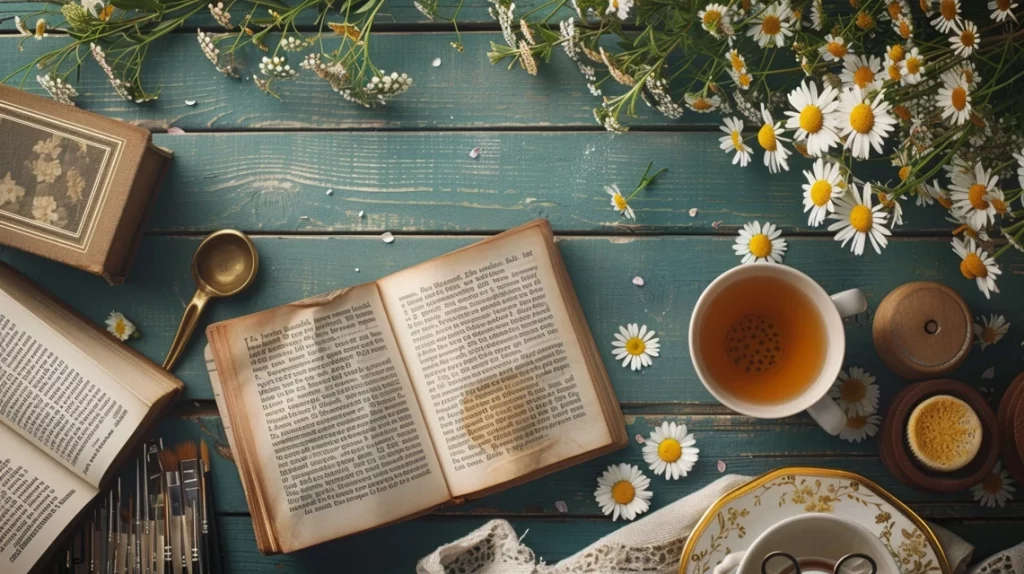 Pressing Flowers in a Book