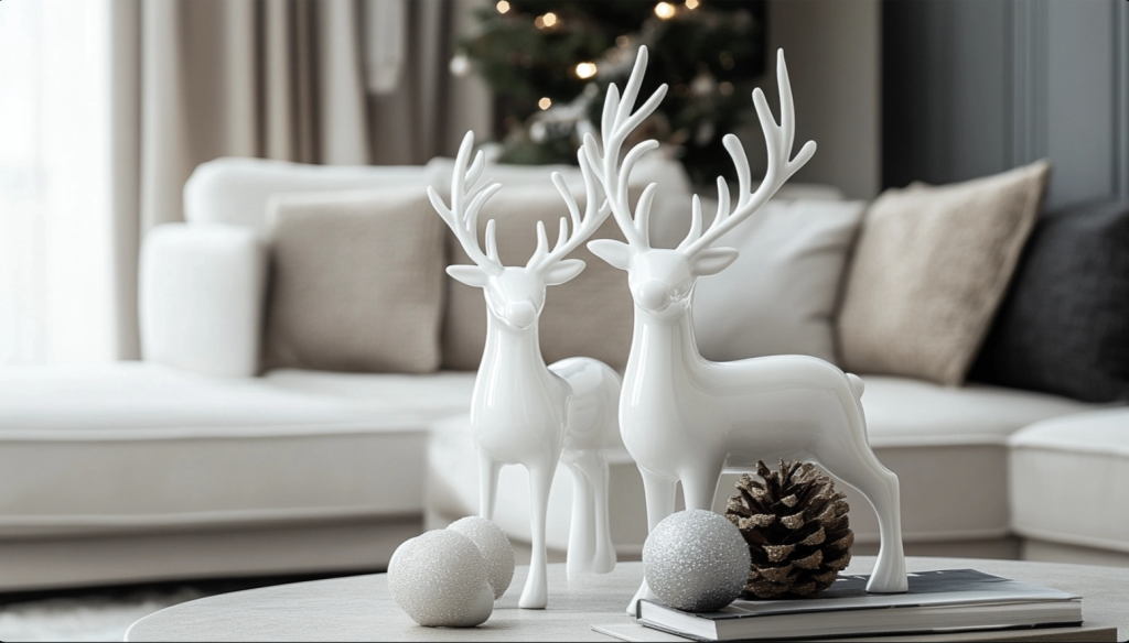 White Ceramic Reindeer