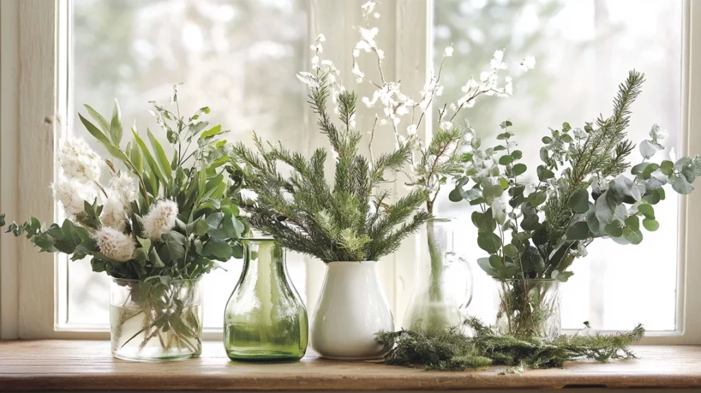 Winter Greenery Display