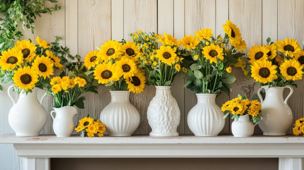 Bright Yellow Flowers Like Sunflowers or Daisies