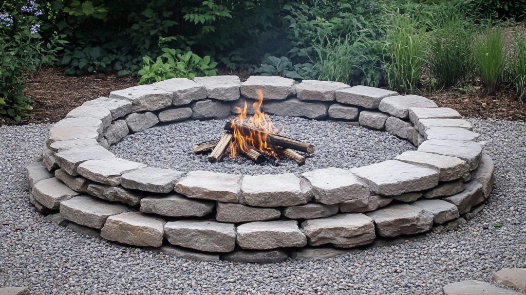 Circular Tiered Fire Pit Design