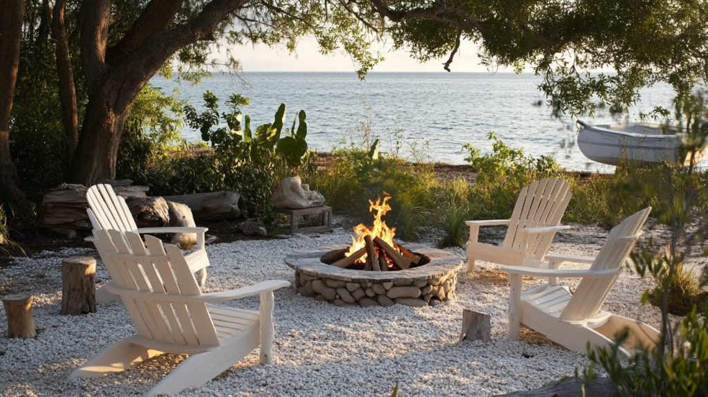 Coastal Vibes Fire Pit Area