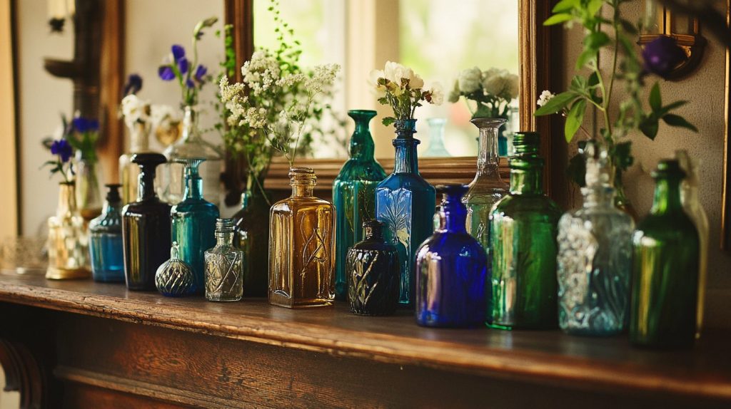 Colorful Glass Bottles or Vases