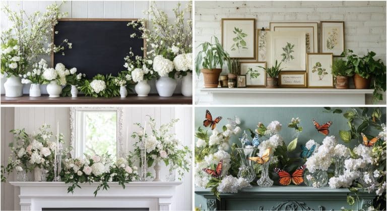 35 Creative Spring Mantel Ideas To Try This Year