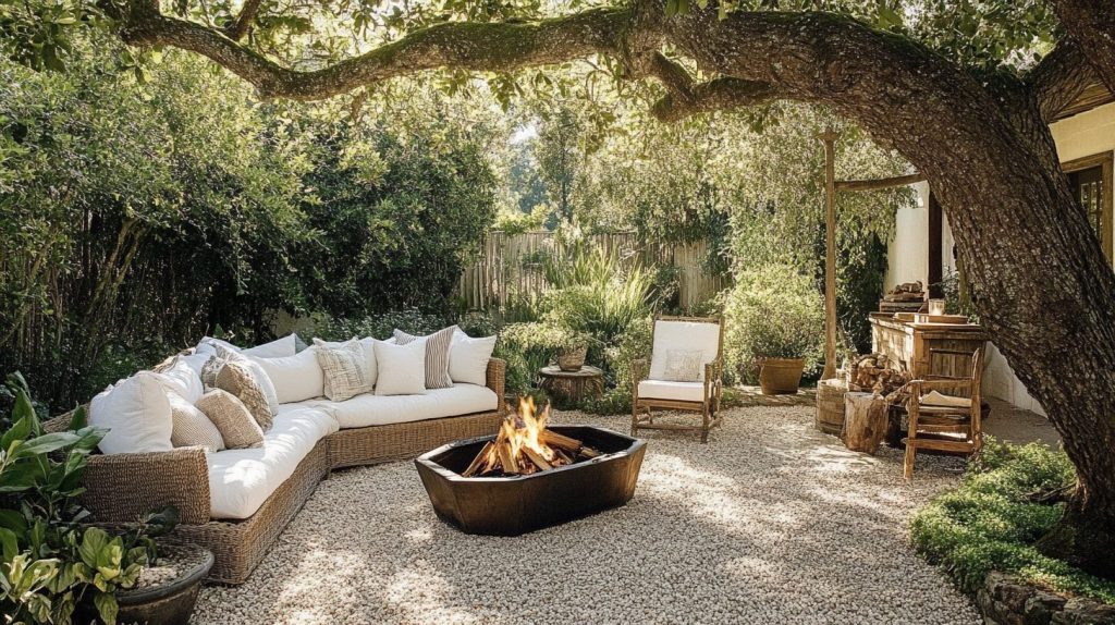 Fire Pit With Tree Canopy