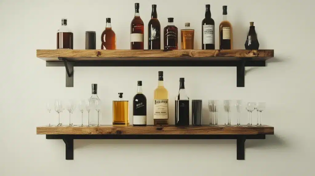 Floating Bar Shelves