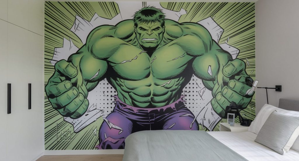 Hulk Green Accent Wall