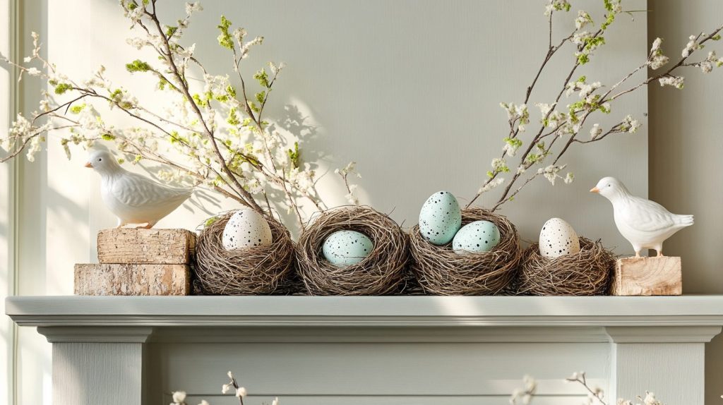 Incorporate Bird Nests and Faux Eggs