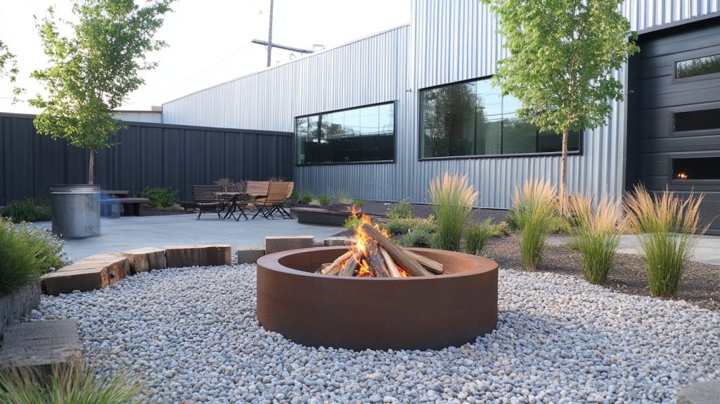 Industrial Fire Pit Design