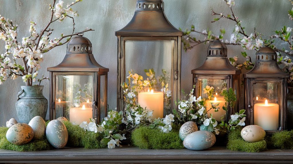 Large Lanterns With Floral Fillers