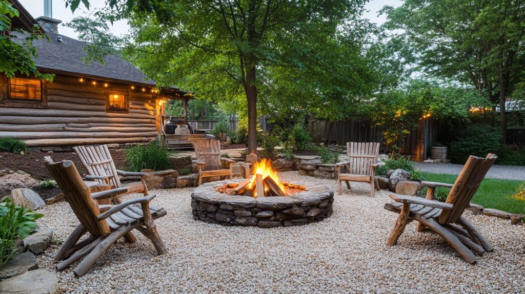 Log Cabin Fire Pit Theme