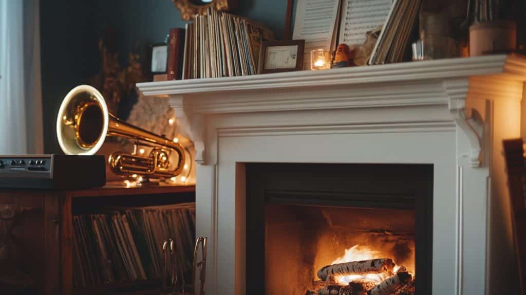 Music-Inspired Boho Fireplace