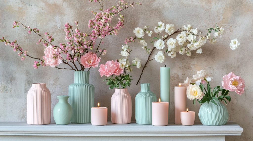 Pastel Hues Like Blush Pink and Mint Green