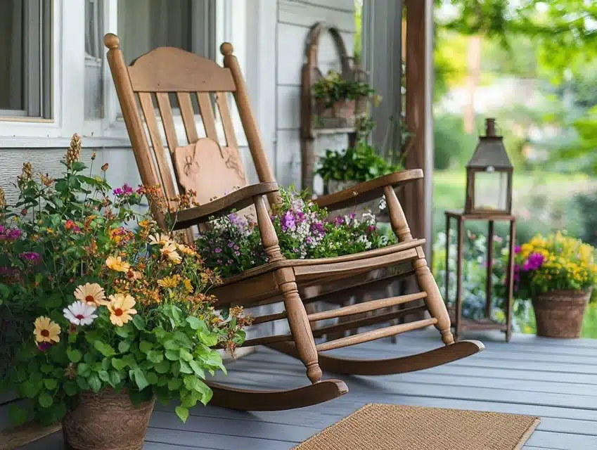 Rocking Chair Planters