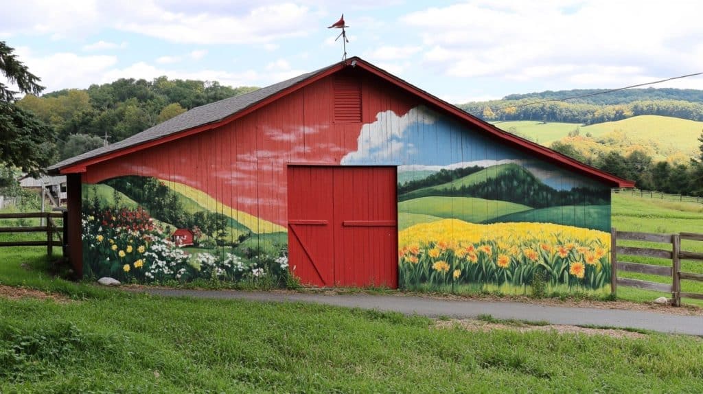 Rustic Farmhouse-Style Mural