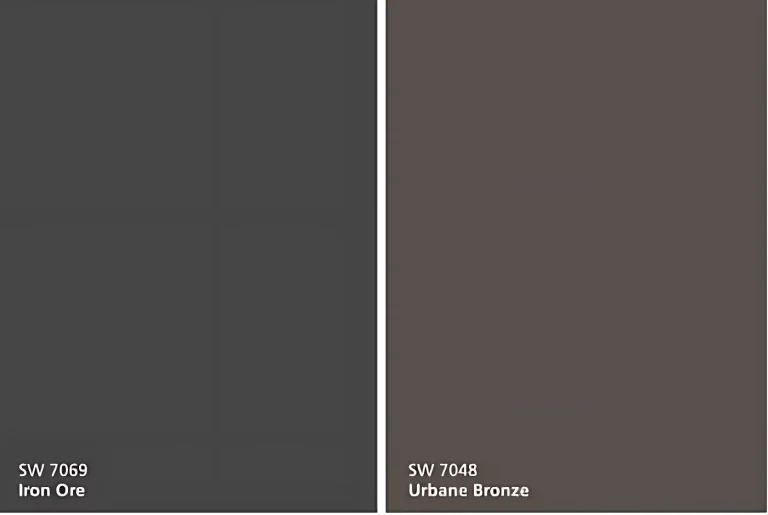 Urbane Bronze and Iron Ore: A Color Comparison