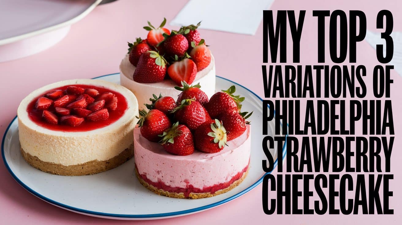 Variations of Philadelphia Strawberry Cheesecake