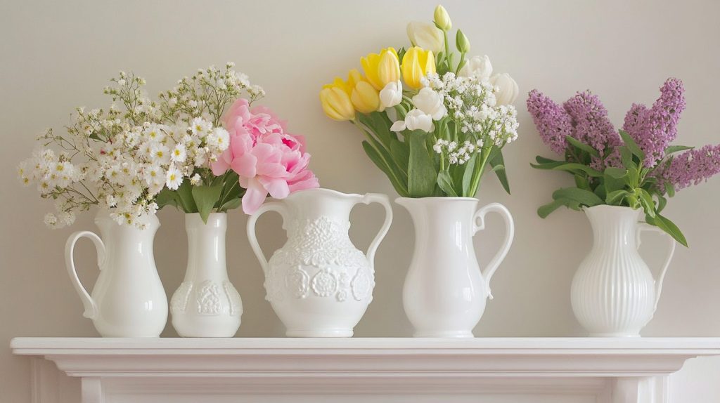 White Ceramic Pitchers