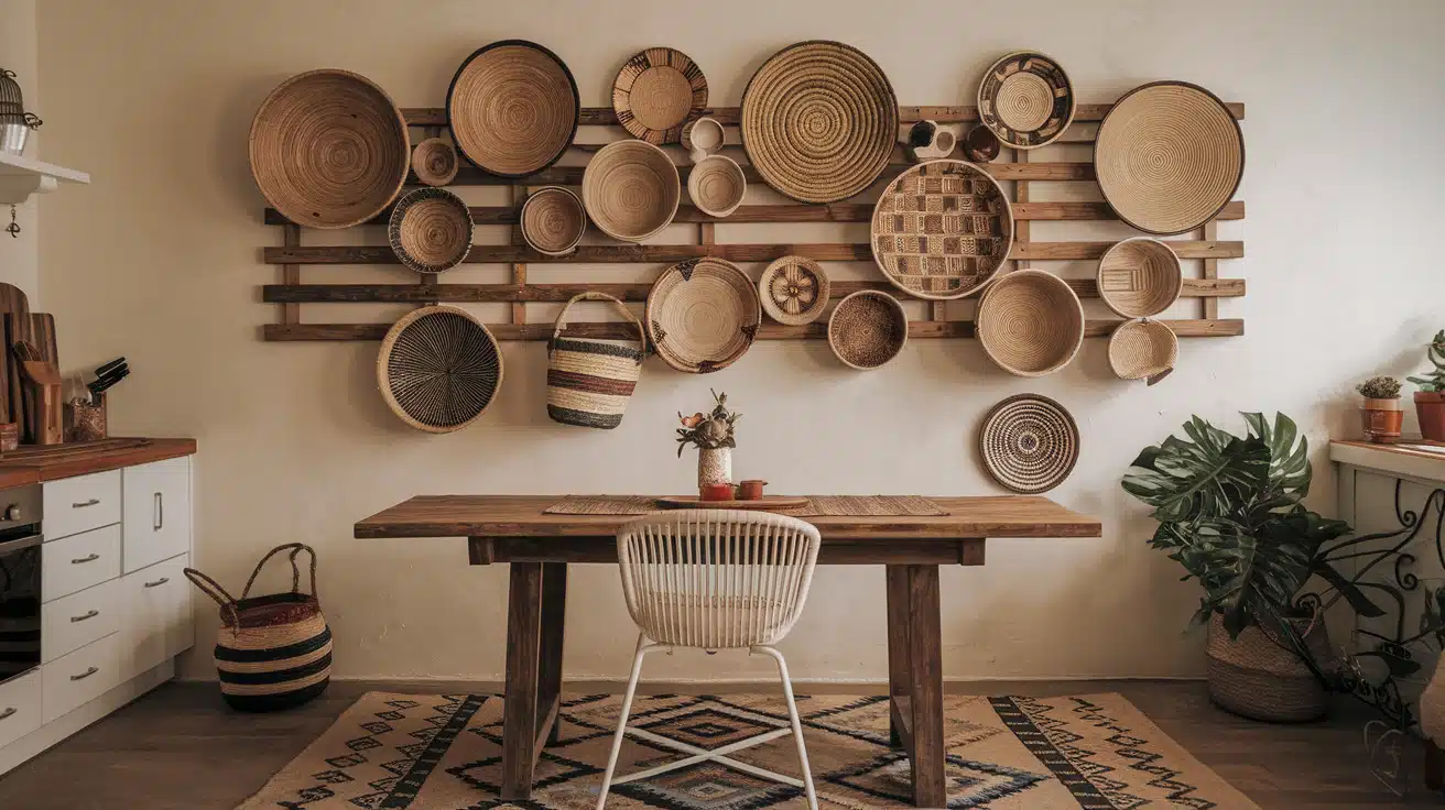 woven basket wall