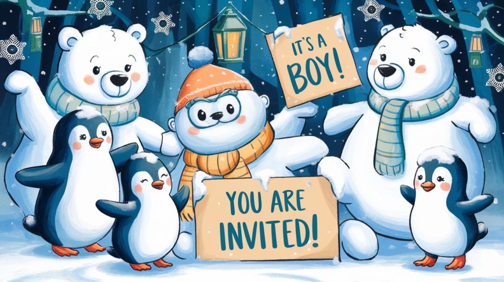 Arctic Animal Invitations