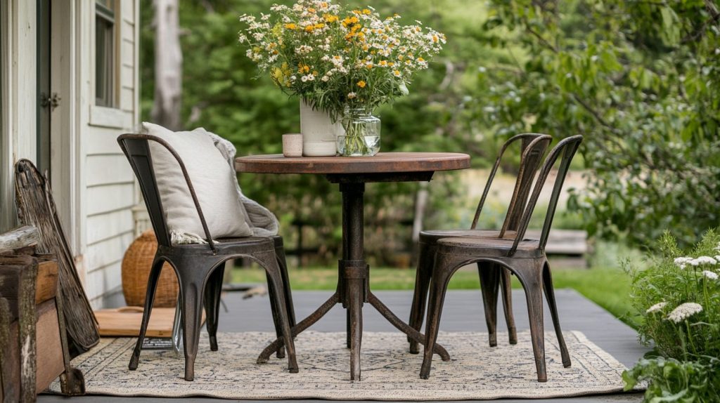 Bistro Table With Rustic Chairs