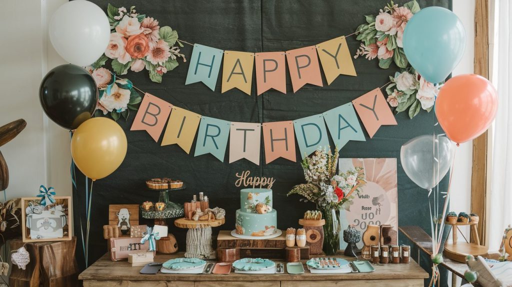 Classic Bunting of Flowers, Animals, Musical Instruments