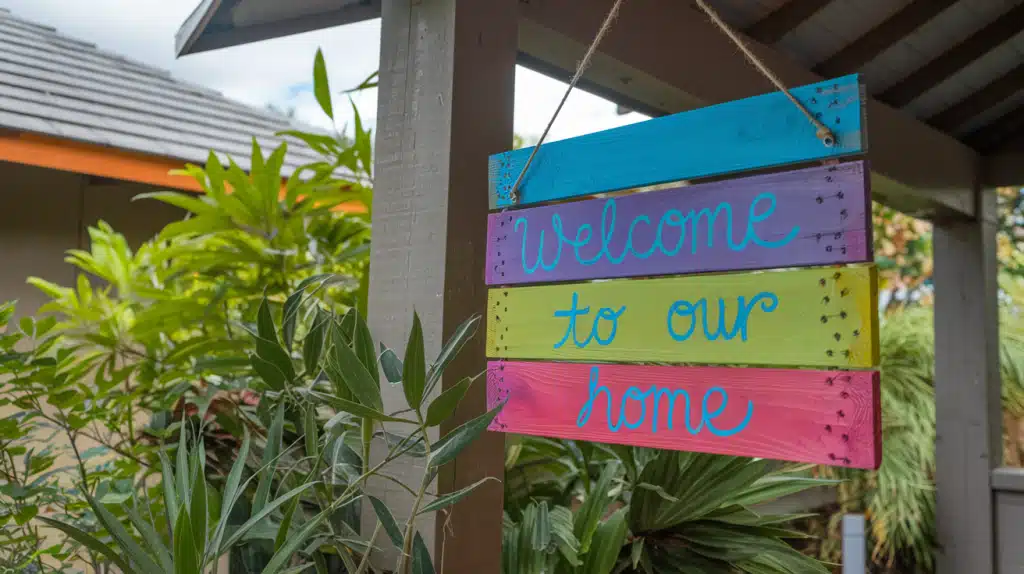 Colorful Welcome Sign