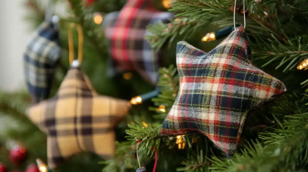 Creating Plaid Flannel Star Ornaments