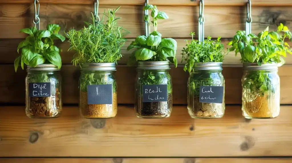 Floating Mason Jar Garden