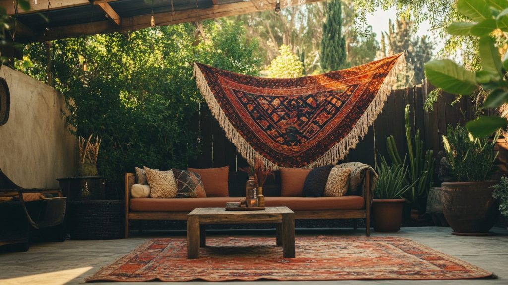 Hanging Boho-Patterned Quilt