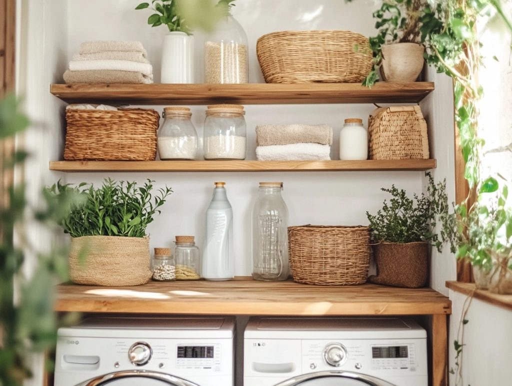 Install Open Wooden Shelves