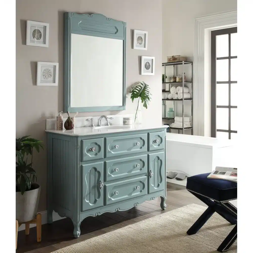 Knoxville Boho Vintage Blue Bathroom Vanity