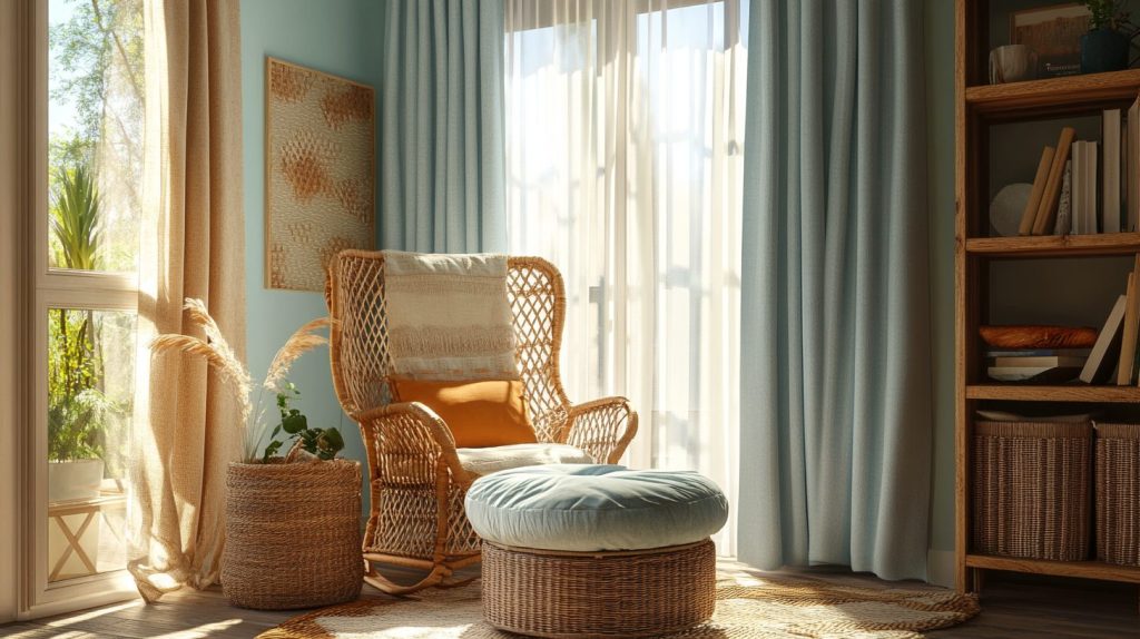 Layered Fabric Drapes In Warm, Cozy Hues