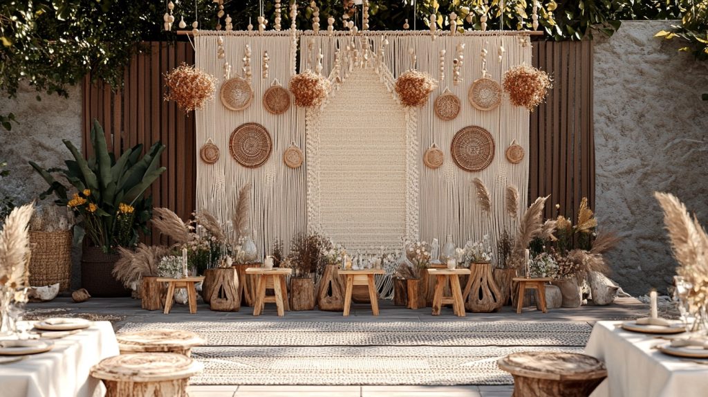 Layered Hanging Wooden Beads