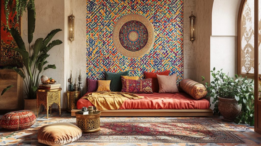 Moroccan-inspired Decorative Tiles on wall