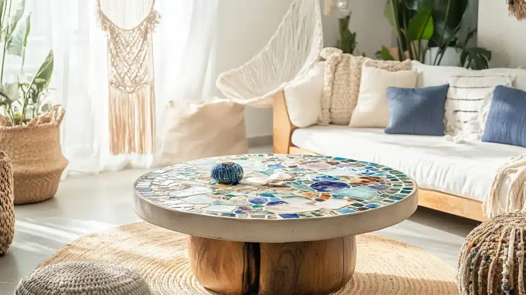 Mosaic Tile Top Table